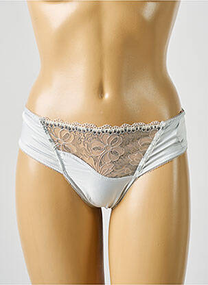 Tanga broderie gris SAWREN femme