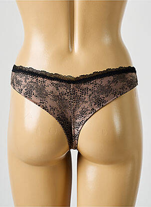 String tissage satiné marron ANTIGEL femme