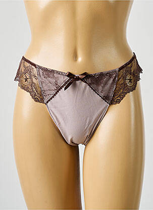 Tanga stretch marron WACOAL femme