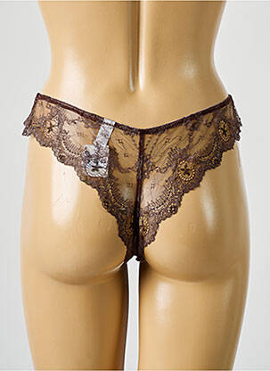 Tanga stretch marron WACOAL femme