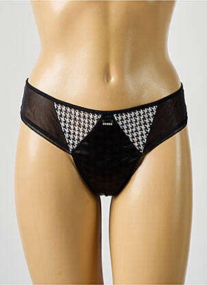 Tanga stretch noir WACOAL femme