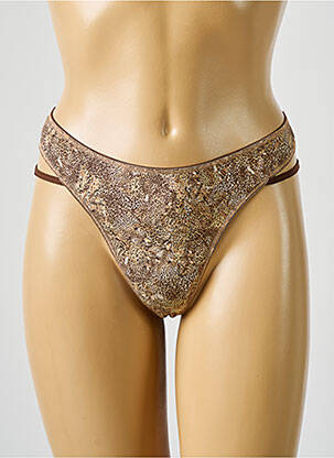 String tissage satiné marron MILLESIA femme