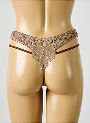 String tissage satiné marron MILLESIA femme