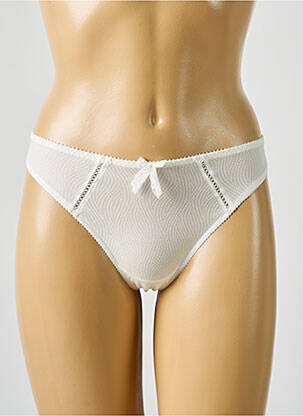 Tanga stretch blanc EMPREINTE femme