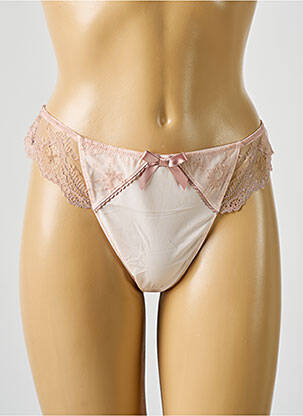 Tanga tissage satiné rose WACOAL femme