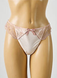 Tanga tissage satiné rose WACOAL femme