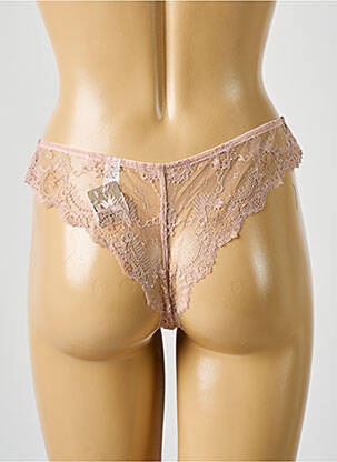 Tanga tissage satiné rose WACOAL femme