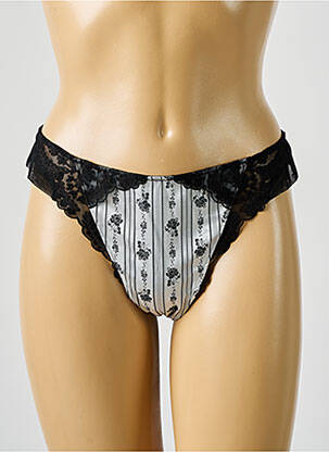 String tissage satiné noir WACOAL femme