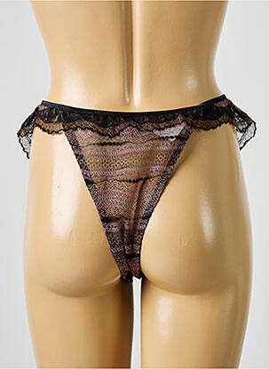 Tanga légère et transparente noir BARBARA femme