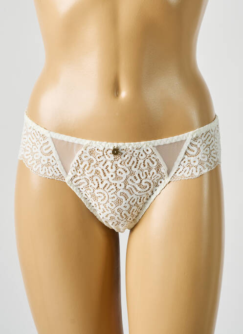 Tanga blanc BARBARA pour femme