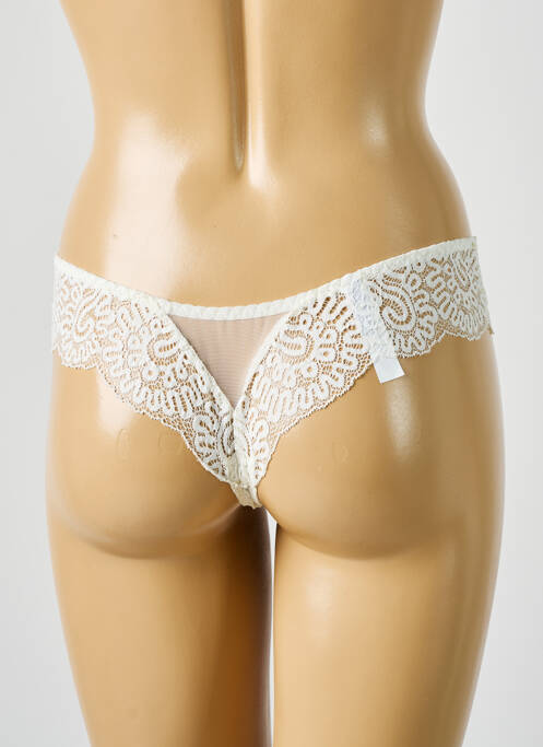 Tanga blanc BARBARA pour femme