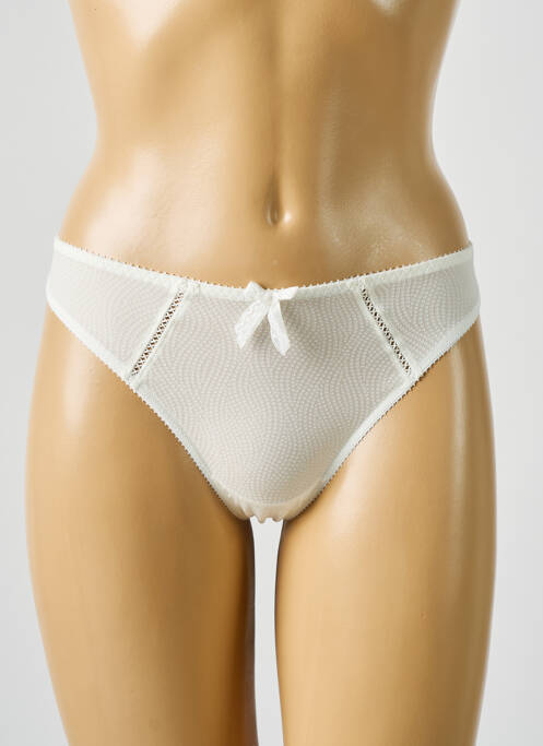 Tanga blanc EMPREINTE pour femme