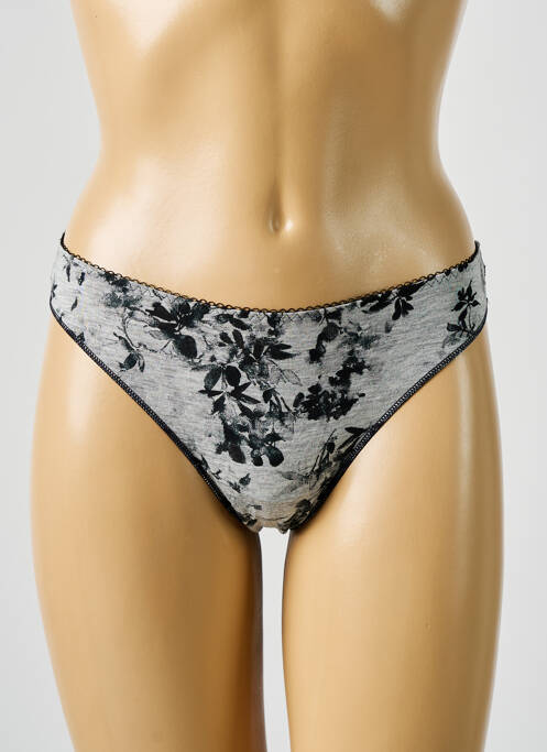 Tanga gris ANTIGEL pour femme