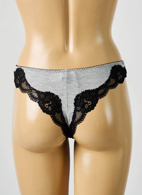 Tanga gris ANTIGEL pour femme