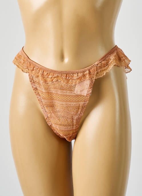 Tanga marron BARBARA pour femme