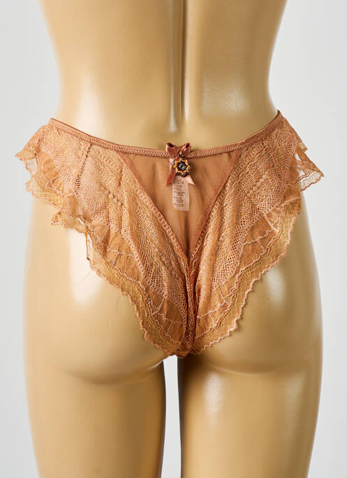 Tanga marron BARBARA pour femme