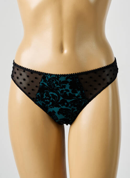 Tanga noir ANTIGEL pour femme