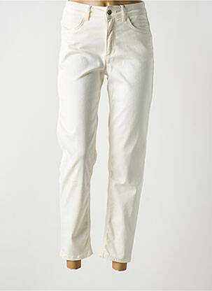Jeans coupe slim poches taille haute beige JENSEN femme
