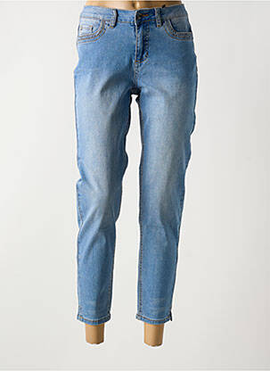Jeans coupe slim stretch taille haute bleu JENSEN femme