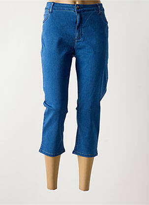 Pantacourt stretch taille normale bleu JENSEN femme