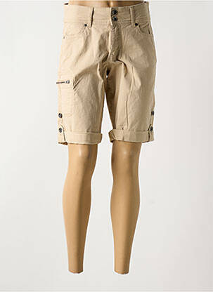 Bermuda tissage popeline taille normale beige JENSEN femme