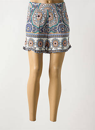 Short coupe droite taille haute bleu MOLLY BRACKEN femme