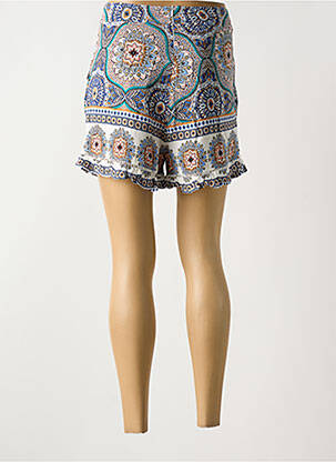 Short coupe droite taille haute bleu MOLLY BRACKEN femme