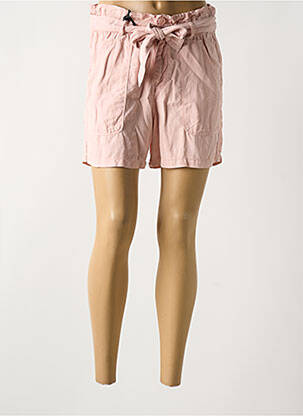 Short fermeture zippée sous rabat boutonné taille haute rose TEDDY SMITH femme