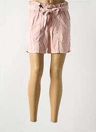 Short fermeture zippée sous rabat boutonné taille haute rose TEDDY SMITH femme