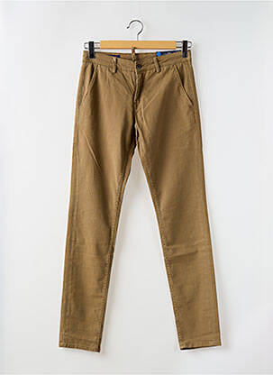 Pantalon chino stretch taille normale marron SERGE BLANCO homme