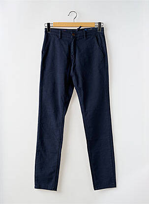 Pantalon chino stretch taille normale bleu SERGE BLANCO homme