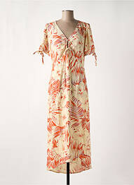 Robe longue manches courtes manches courtes beige LES P'TITES BOMBES femme