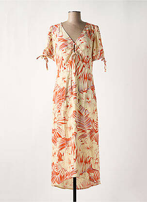 Robe longue manches courtes manches courtes beige LES P'TITES BOMBES femme