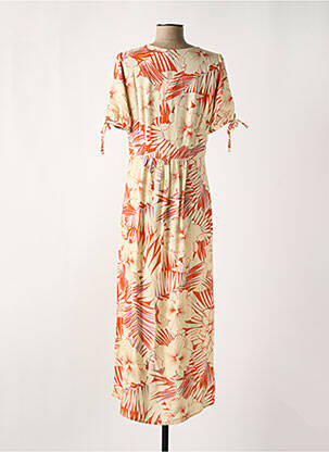 Robe longue manches courtes manches courtes beige LES P'TITES BOMBES femme