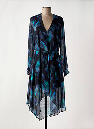 Robe mi-longue coupe fluide manches longues noir LES P'TITES BOMBES femme