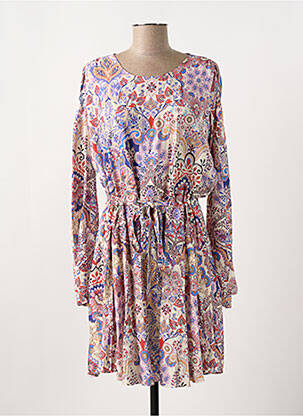 Robe courte coupe évasée manches longues rouge LES P'TITES BOMBES femme