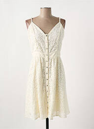 Robe mi-longue doublure fines bretelles beige MOLLY BRACKEN femme