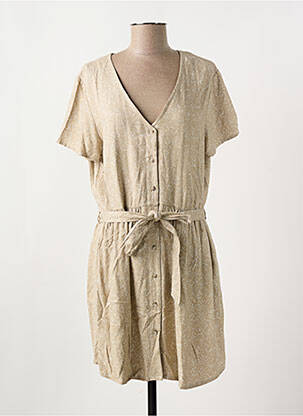 Robe courte manches courtes manches courtes marron TEDDY SMITH femme