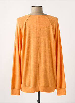 Pull tissage chiné manches longues orange CISO femme