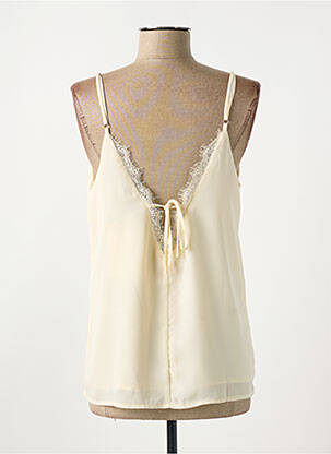 Top tissage crêpe fines bretelles beige CHATTAWAK femme