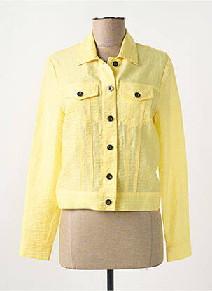 Veste casual poches jaune NATHALIE CHAIZE femme