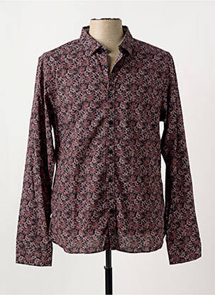 Chemisier imprimé fleurs manches longues noir TEDDY SMITH femme