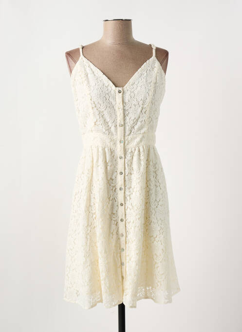 Robe mi-longue doublure fines bretelles beige MOLLY BRACKEN femme