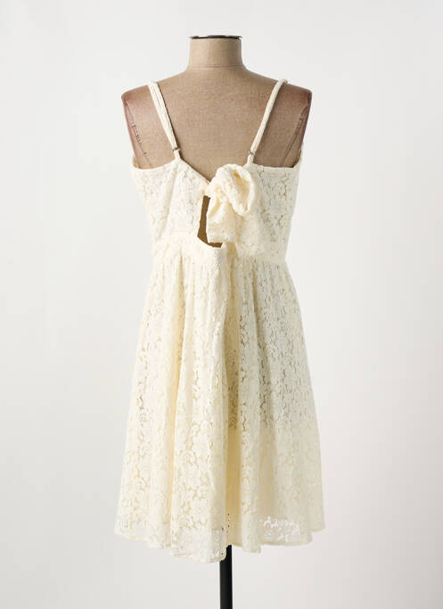 Robe mi-longue doublure fines bretelles beige MOLLY BRACKEN femme
