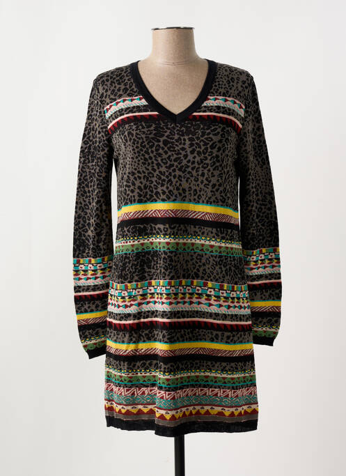 Robe pull col v manches longues noir ALDO MARTIN'S femme