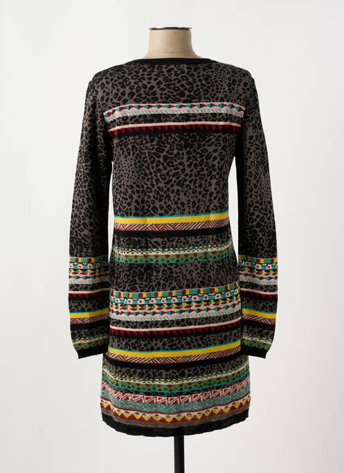 Robe pull col v manches longues noir ALDO MARTIN'S femme