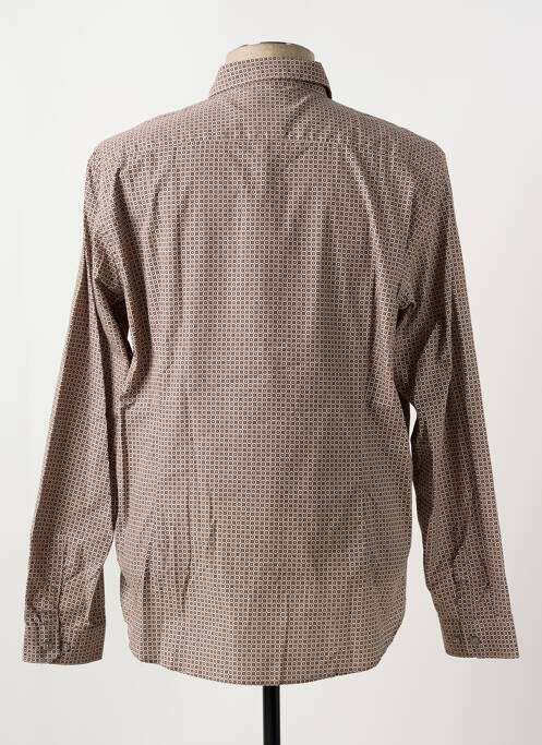 Chemise manches longues coupe cintrée beige DELAHAYE homme