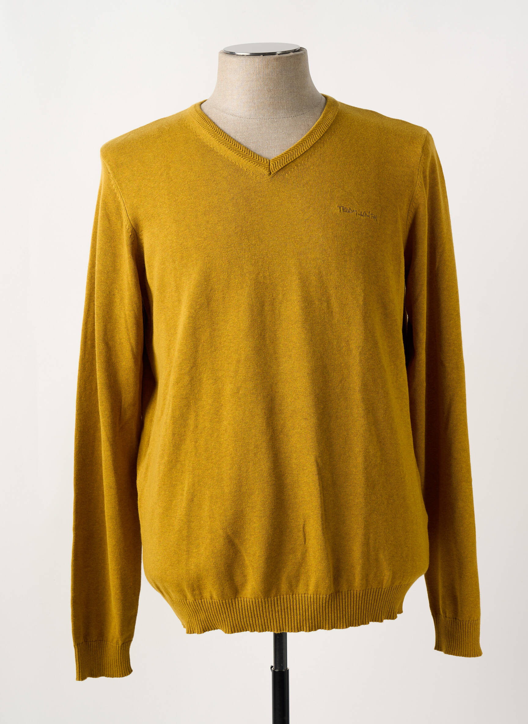 Pull Teddy Smith Coton Beige Cotelé Manches XL - Occasion Très Bon état, Renfort Coude