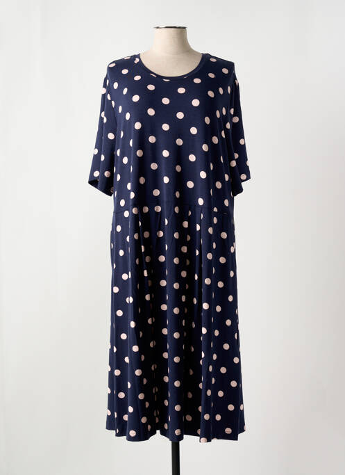 Robe mi-longue bleu SIGNATURE pour femme