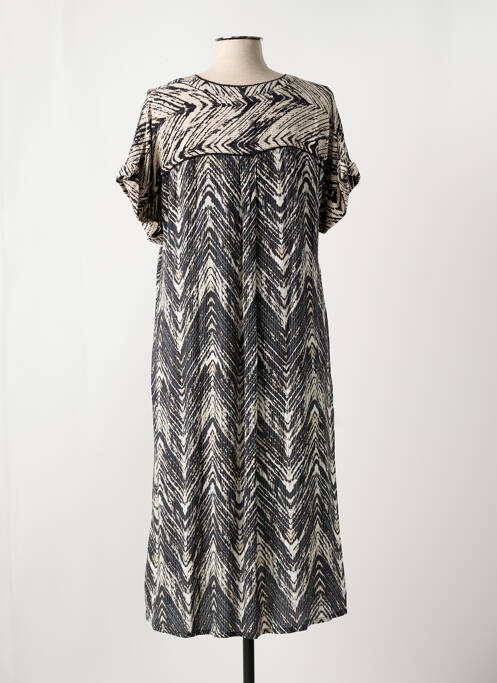 Robe mi-longue noir CISO pour femme